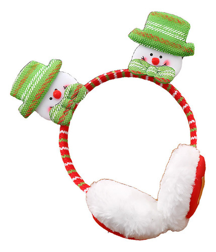 Orejeras De Felpa Navideñas, Vestido Navideño, Diadema, Rojo