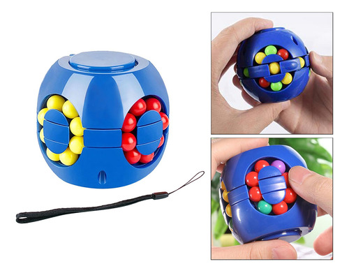 Juguetes Para Niños Adultos Giratorios Cubo Mágico De Azul