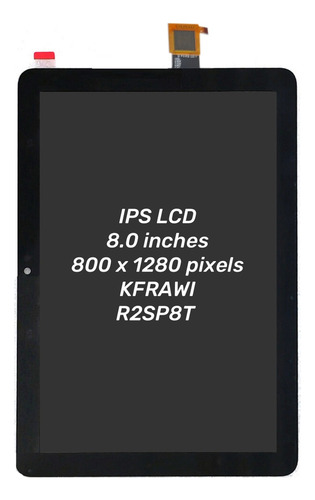 S-jp Pantalla Lcd For Amazon Fire Hd 8 2022 12º R2sp8t Kfraw