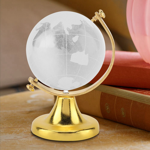 Regalo Decoración Esfera Globo Terráqueo De Cristal (dorado)