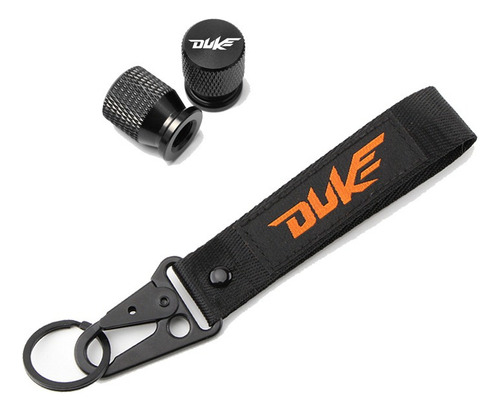 Ktm Duke - Llavero Bordado Y Tapa De Válvula De Llantas