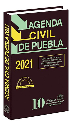 Agenda Civil Del Estado De Puebla 2021 Isef