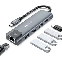 Comprar Vimont Usb C Hub,5 In1 Usb-c Hub, Adaptador Multiport Gvn5y