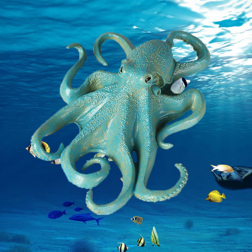 Figuras De Pulpo De Animales Marinos Realistas Pulpo Azul A