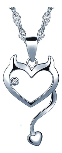 Infinite U Mujeres 925 Plata De Ley Circonita Devil Collar C