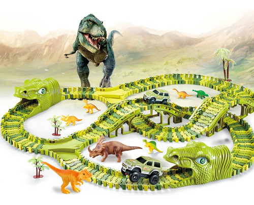 211pcs Jellydog Dinosaurio Tracks Juegos, Dinos Tracks