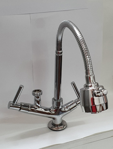 Torneira Gourmet Bancada Máquina Com Saída Lavar Louça Cor Cromado