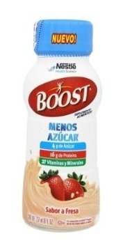 Bebida Sabor Fresa, Vainilla, Boost Menos Azucar 3 Botes