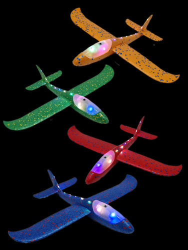 Avion Plaenador Con Luz Led Super Resistente