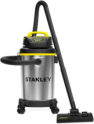 Aspiradora Stanley Sl18129 4 Hp Uso En Seco O Mojado 4 Galon Color Negro/Plateado