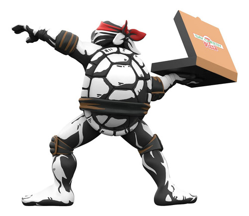 Mighty Jaxx: Tortugas Ninja- Rafael Pizza Bomber Black & Whi