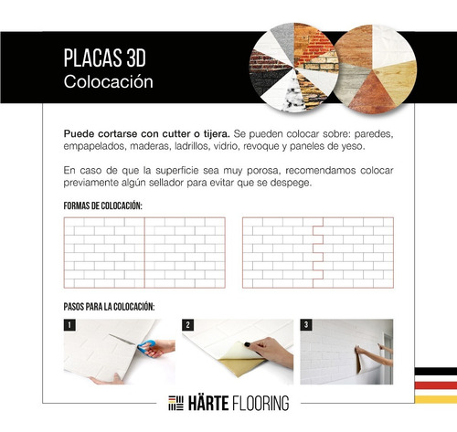 Imagen 3 de 8 de Placas 3d Autoadhesivas Decoración Pared