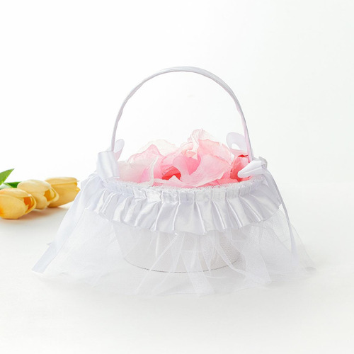 Cesta De Flores Para Boda, Cesta Para Niña De Flores,