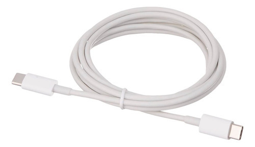 Cable De Carga Usb C Macho A C Macho 1m De Largo Color Blanco