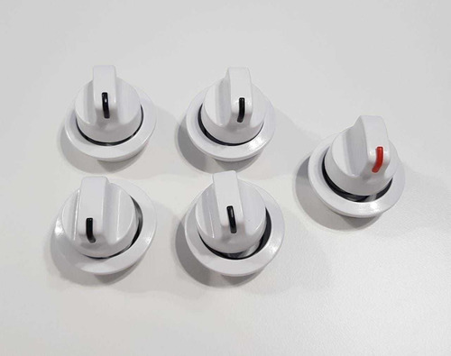 5 Perillas 6mm Originales Cocina Orbis C9500 / C9300 Blanco