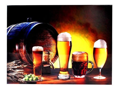 Placa De Metal  Barrel And Beers Zc 10081635