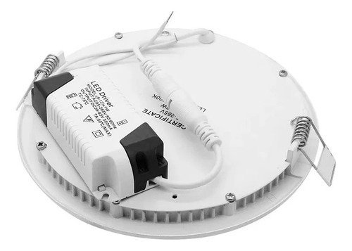Foco Panel Plafón Led 24w Embutido Redondo Luz Frio