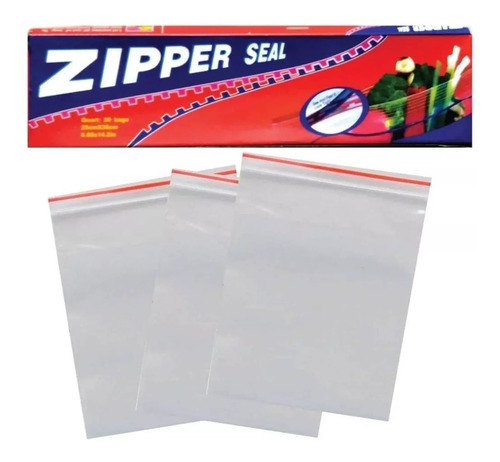 Bolsas Herméticas Zipper Seal 24x30 Cm X20 Unidades