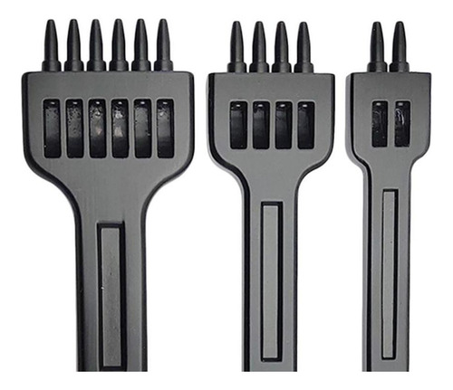 A 3 Uds Herramienta De Cuero Para Bricolaje 2/4/6 Puntas