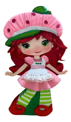 Piñata Niña Rosita Fresita Rosa Chicle Rosita Fresita Rayas Grande