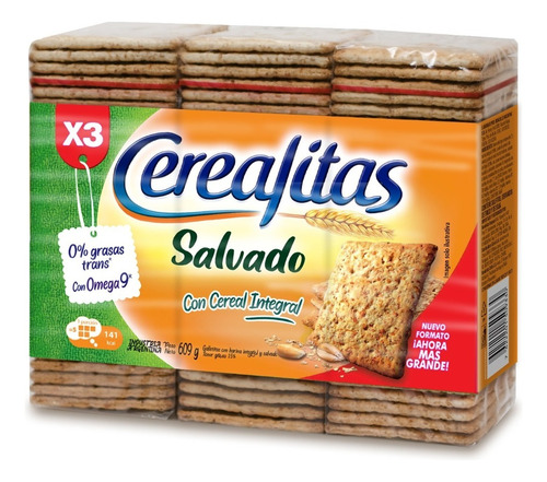 Galletitas De Salvado Cerealitas Tripack Grande