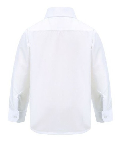 Imagen 2 de 5 de Camisa Blanca Manga Larga Cuello Corbata De Talla 4 - Xl