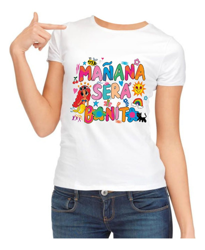 Karol G Camiseta Mujer Basica Mañana Sera Bonito
