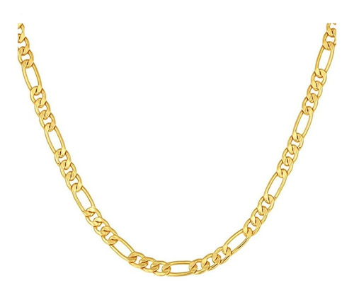 Cadena Cartier Unisex Acero Enchapado En Oro 18k - 60 Cm 