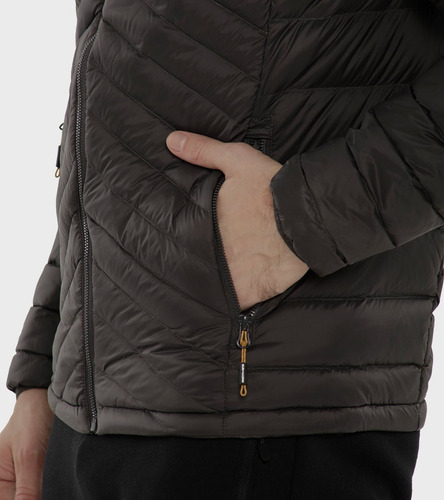 Campera De Pluma Montagne Hombre Neegan Con Capucha Duvet