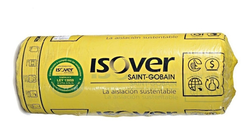 Lana De Vidrio Isover C/ Aluminio X21.6m2 Rolac Plata