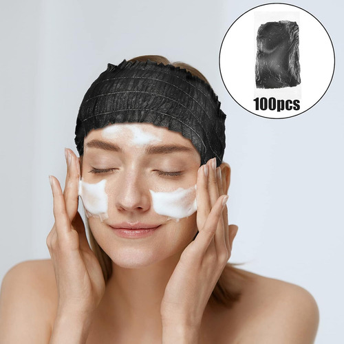 100 Ps Cintas Para La Cabeza Desechables Diademas Spa Facial