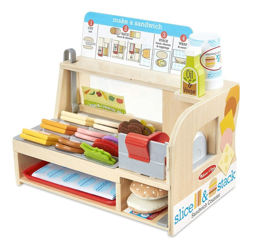 Melissa & Doug Mostrador De Madera Para Sándwiches