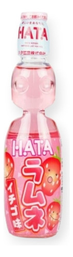 Refresco Japones Ramune Hata Sabor Fresa 200ml Botella