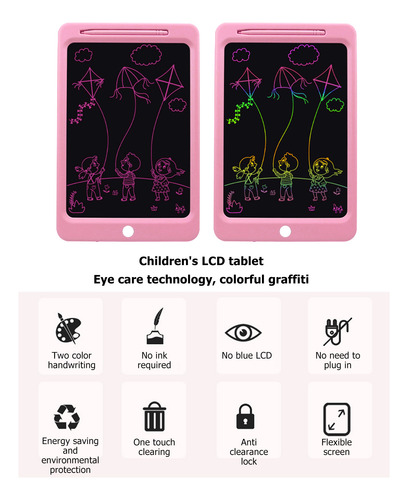 Bloc De Dibujo Para Niños, Tableta De Escritura Lcd, Protecc