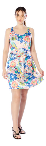 Vestido Estampado Sin Mangas Geovana Mujer Asterisco