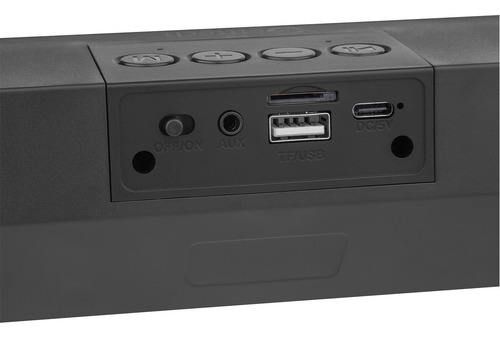 Barra De Sonido Bluetooth Con Micrófono Getttech Negro 16 Khz
