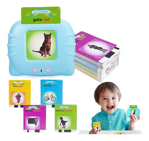 Máquina Didáctica Con 112 Tarjetas Español-inglés Para Niños