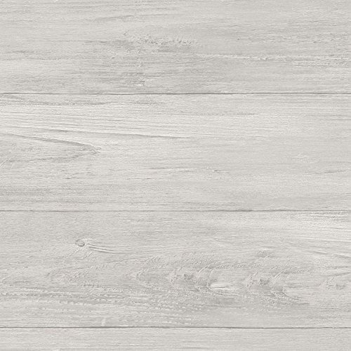 Nuwallpaper Nu2397 Wood Plank Peel & Stick Wallpaper, Grey