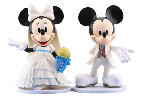 2 Figuras Pastel Boda Mickey Mimi Mouse Recién Casados