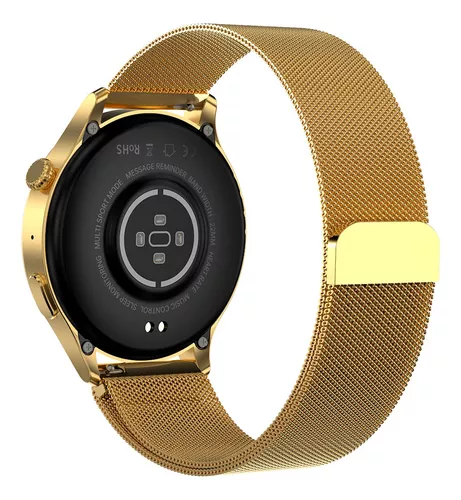 Reloj Inteligente Smartwatch Redondo Bluetooth Hombre Mesh