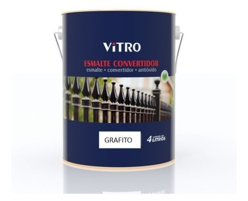 Esmalte Convertidor De Óxido Color Grafito Vitro 4 Litros