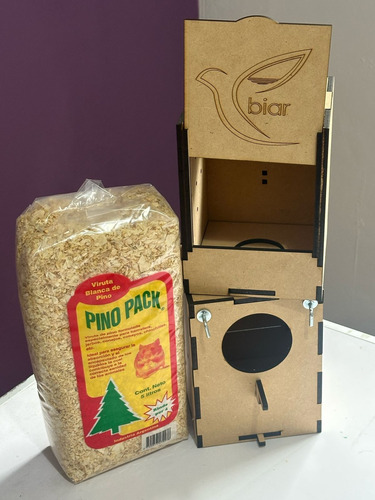 Pack 2 Nidos Agapornis C/ Huevera + Viruta 5l.