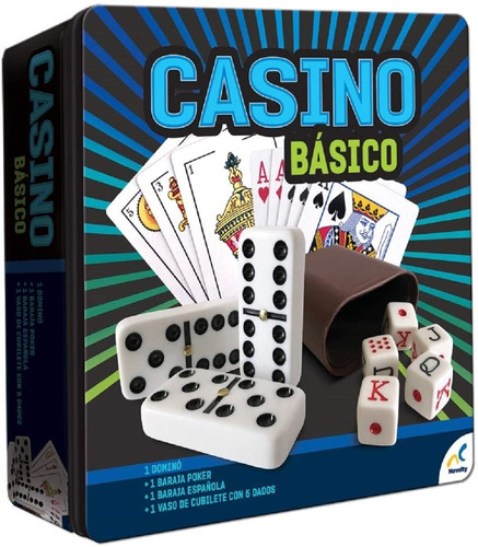 Casino Básico Set Baraja Española Poker Cubilete Dominó