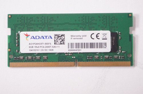 Imagem 1 de 1 de Memoria Adata 8 Gb Ddr4 Pc4 2400 Ao1p24hc8t1-bsfs Memtest