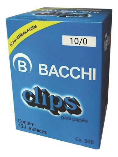 Clips Galvanizado 10/0 Linha Premium Com 120 Unidades Bacchi