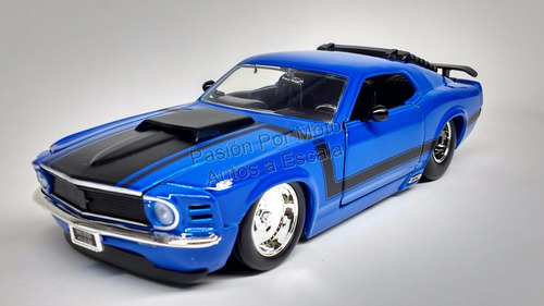 1:24 Ford Mustang Boss 429 1970 Azul Jada Shelby Display