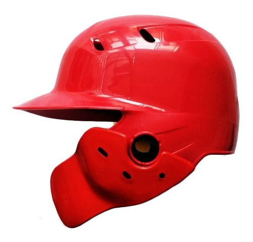 Casco Bateador Derecho Rojo Med Con Protector Para Cara