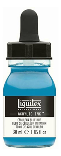 Liquitex Professional Acrylic Ink 1-ounce Jar, Cerulean Blue