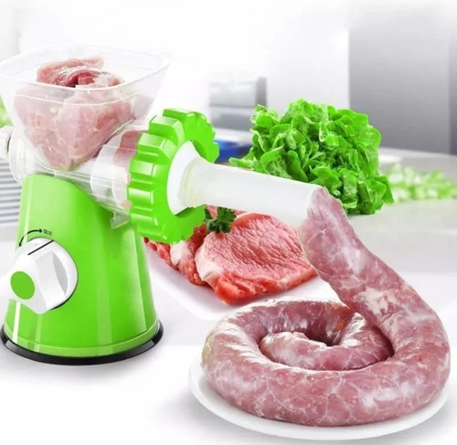 Máquina Manual Picadora De Carne Con Embutidor Para Chorizos