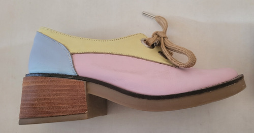 Zapatos Mujer Cuero Miye Número 37 Divinos !!!!! Tres Colores 37 (Usado)